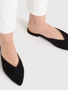 Birdies the swan black suede size 8